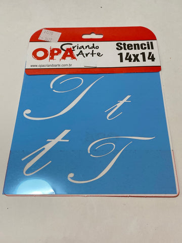 STENCIL LETRA T 14X14 OPA