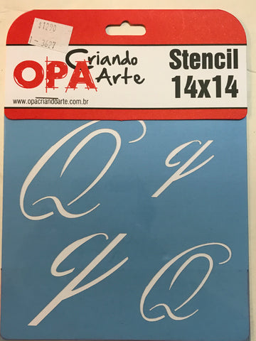 STENCIL LETRA Q 14X14 OPA
