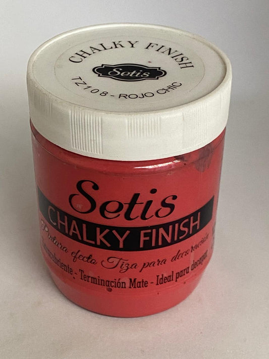 Chalky Finish Setis Mate Efecto TIZA 125 ML ROJO CHIC