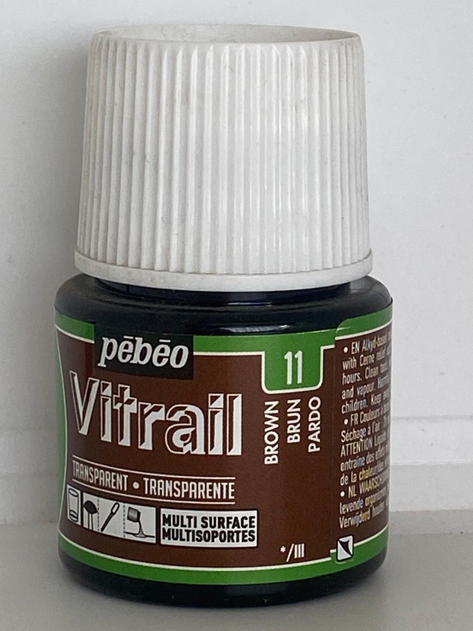 PINTURA VITRAL PEBEO 47ML 11 CAFE