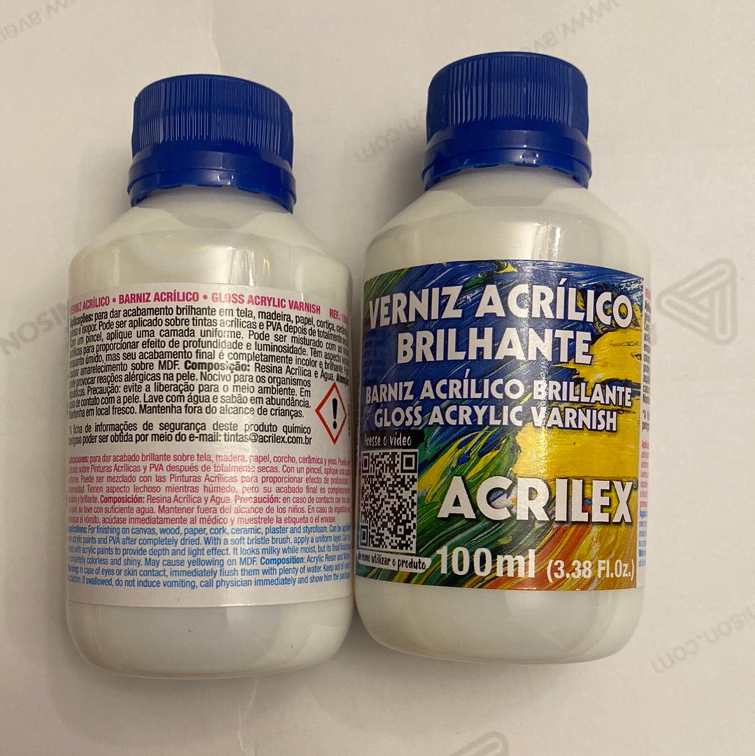 BARNIZ ACRÍLICO BRILLANTE ACRILEX 100 ml