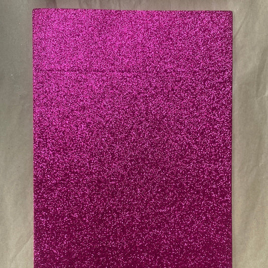 GOMA EVA GLITTER TAMAÑO 20x30cm FUCSIA