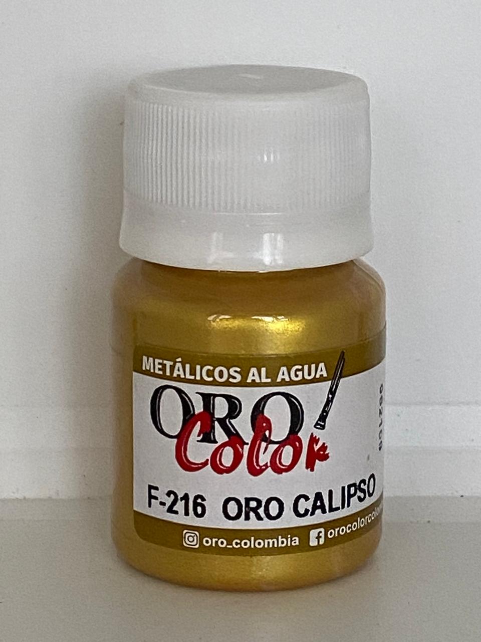 PINTURA METALICA AL AGUA ORO COLOR F216 ORO CALIPSO