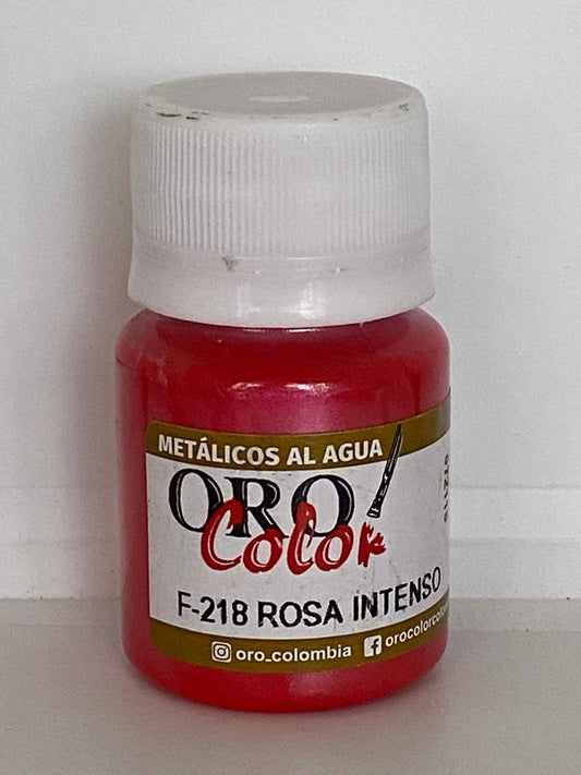 PINTURA METALICA AL AGUA ORO COLOR F218 ROSA INTENSO