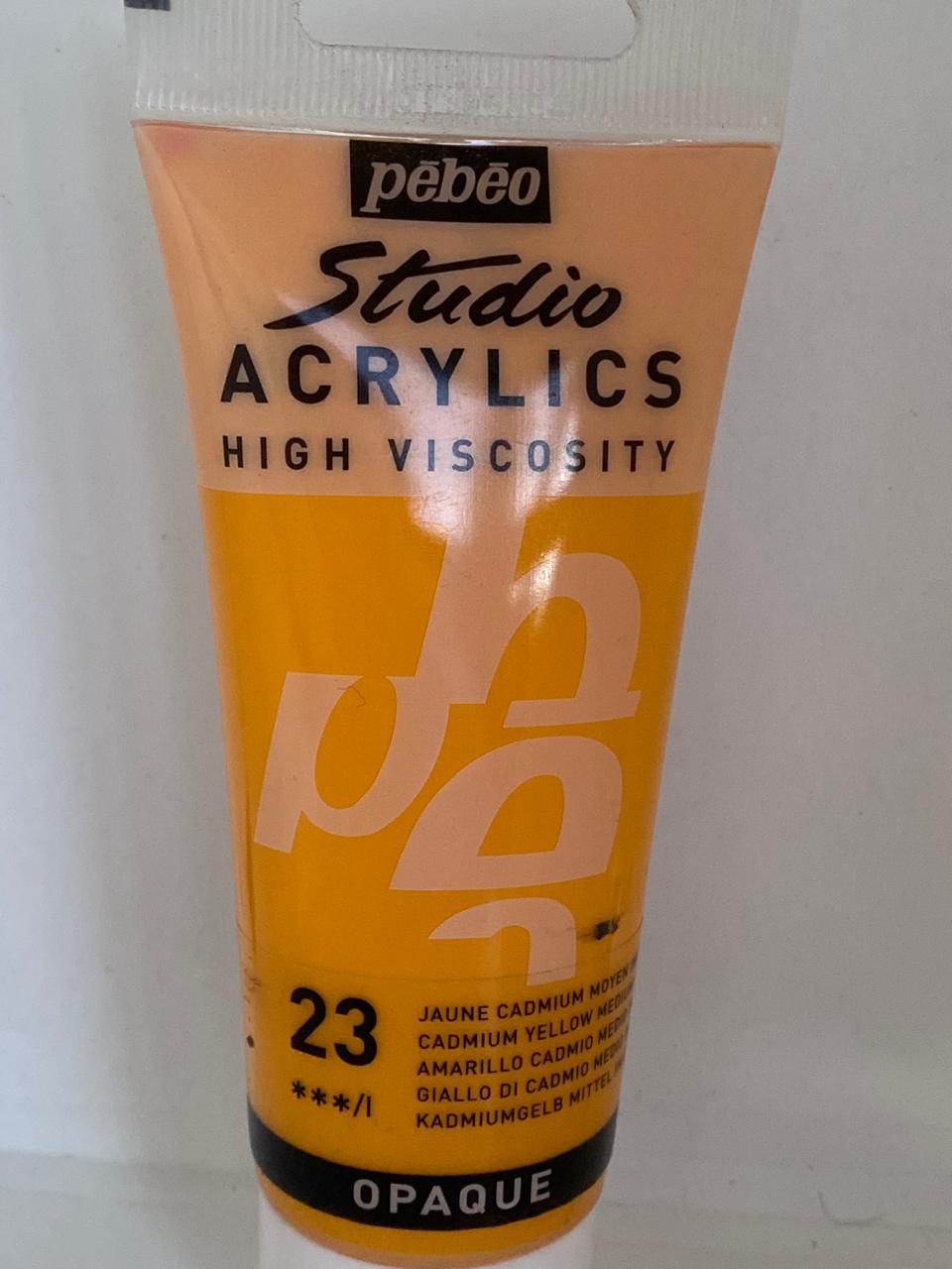 PINTURA ACRILICA PROFESIONAL 100 ML 23_AMARILLO CADMIO MEDIO IMIT