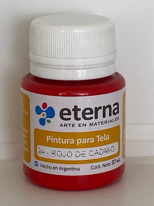 PINTURA PARA TELA ETERNA  / GENERO 37 ML 24 ROJO DE CADMIO