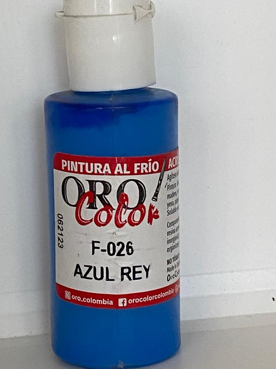 PINTURA ACRÍLICA ORO COLOR 60 CC 26 AZUL REY