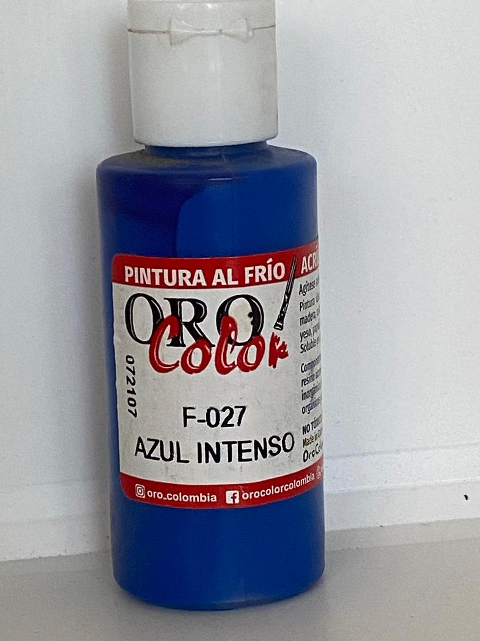 PINTURA ACRÍLICA ORO COLOR 60 CC 27 AZUL INTENSO