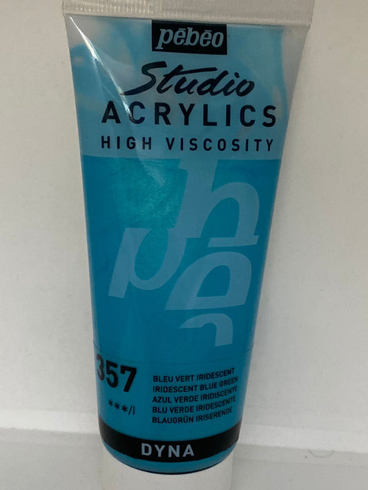 PINTURA ACRILICA PROFESIONAL 100 ML 357_AZUL VERDE IRIDISCENTE