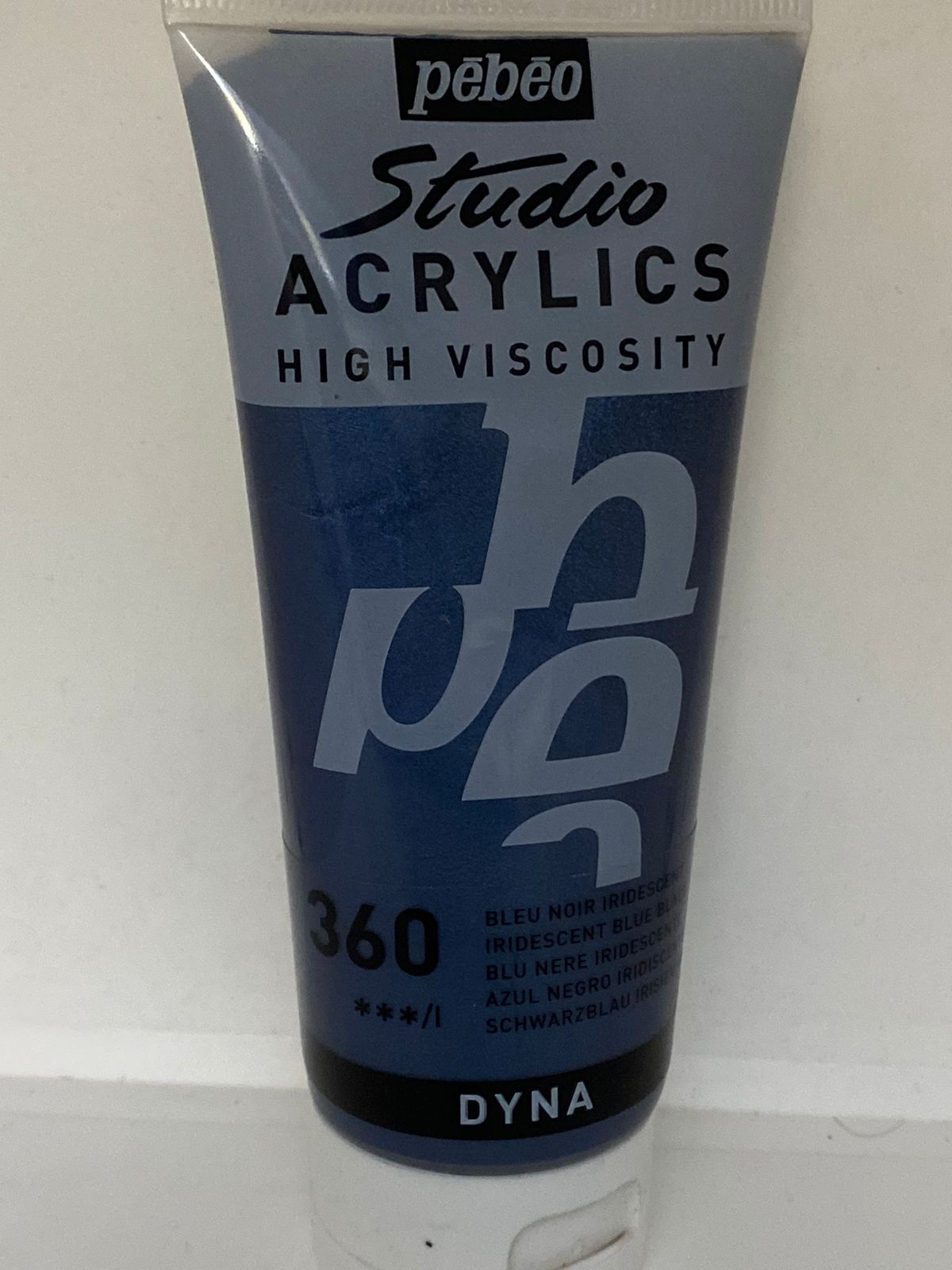 PINTURA ACRILICA PROFESIONAL 100 ML 360_AZUL NEGRO IRIDISCENTE