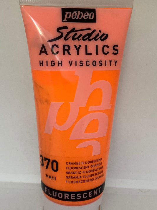 PINTURA ACRILICA PROFESIONAL 100 ML 370_NARANJA FLUORESCENTE