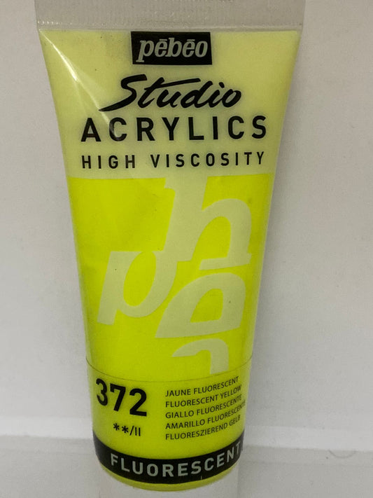 PINTURA ACRILICA PROF.100 ML 372_AMARILLO FLUORESCENTE