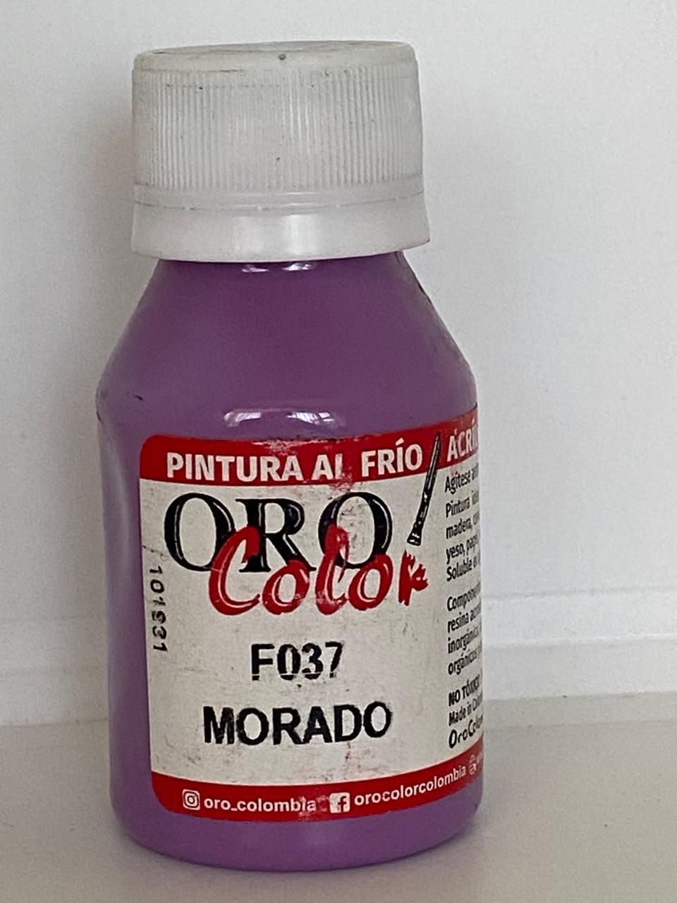 PINTURA ACRÍLICA ORO COLOR 60 CC 37 MORADO