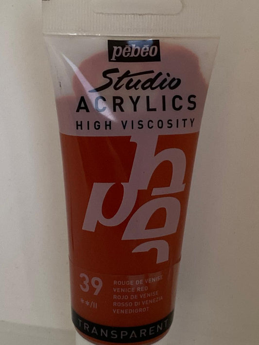 PINTURA ACRILICA PROFESIONAL 100 ML 39_ROJO VENECIA