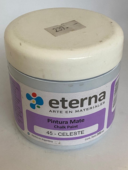 Pintura Mate Chalk paint  ETERNA 200 ML CELESTE