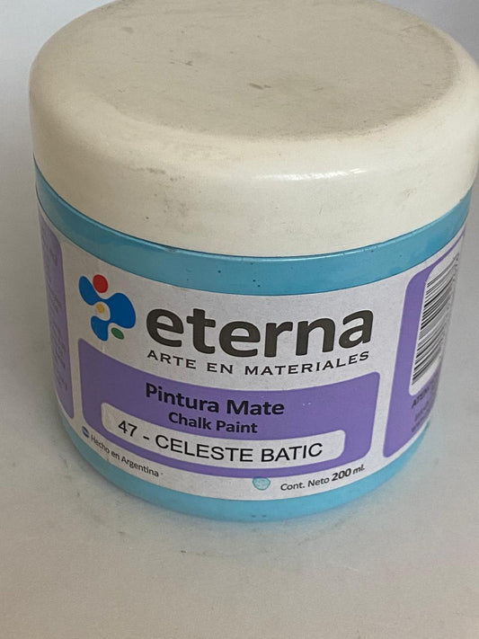 Pintura Mate Chalk paint  ETERNA 200 ML CELESTE BATIC