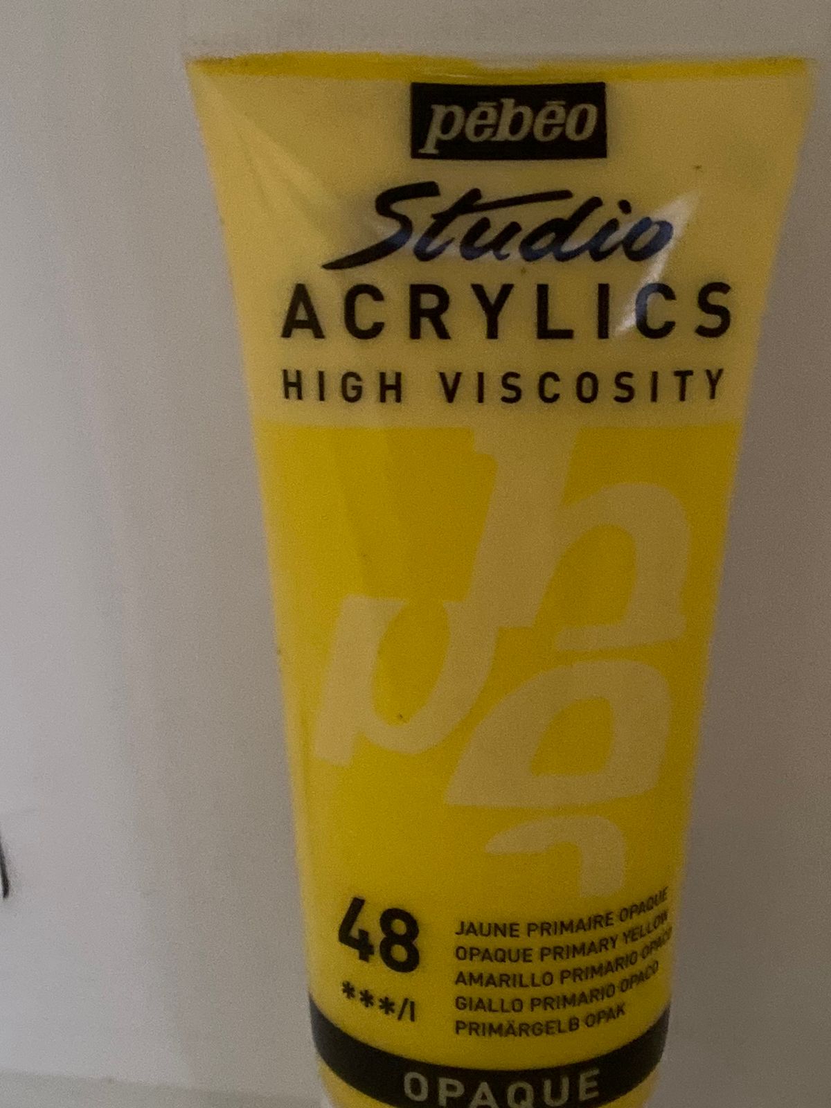 PINTURA ACRILICA PROFESIONAL 100 ML 48_AMARILLO PRIMARIO