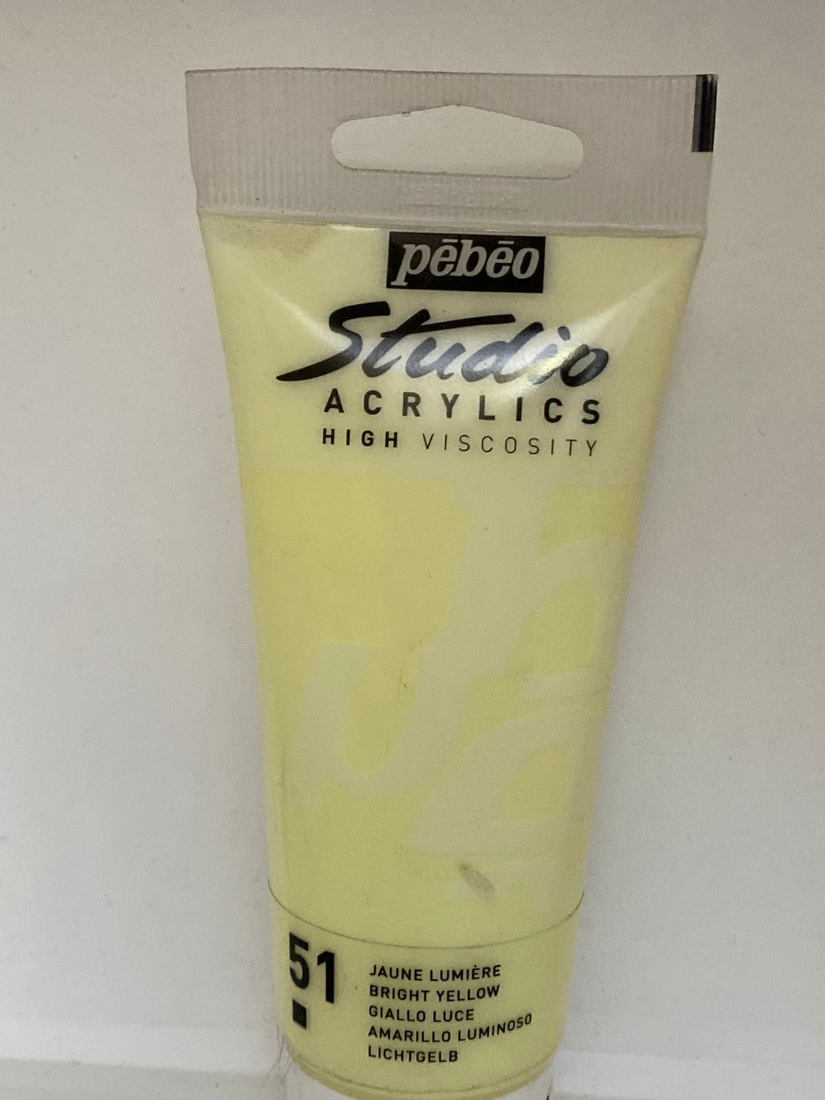 PINTURA ACRILICA PROFESIONAL 100 ML 51_AMARILLO LUZ