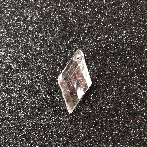 Acrílicos facetados 12x24  mm TRANSPARENTES diamante  Nro 7- 10 unidades por bolsa