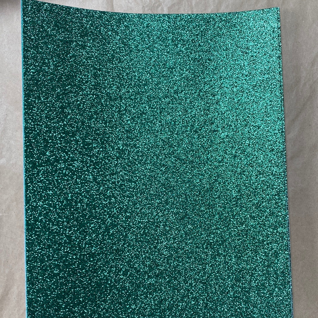 GOMA EVA GLITTER AUTO ADHESIVA 20x30cm VERDE