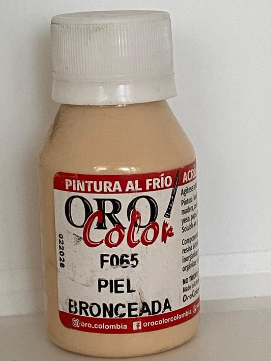 PINTURA ACRÍLICA ORO COLOR 60 CC 65 PIEL BRONCEADA