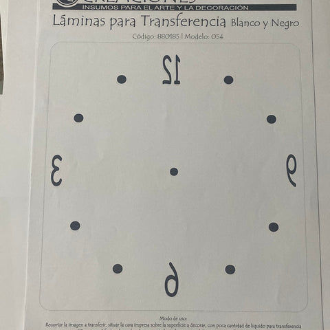 LAMINA PARA TRANSFERENCIA BLANCO Y NEGRO (20x25)