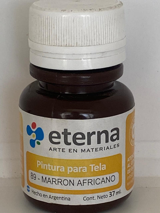 PINTURA PARA TELA ETERNA  / GENERO 37 ML 89 MARRON AFRICANO