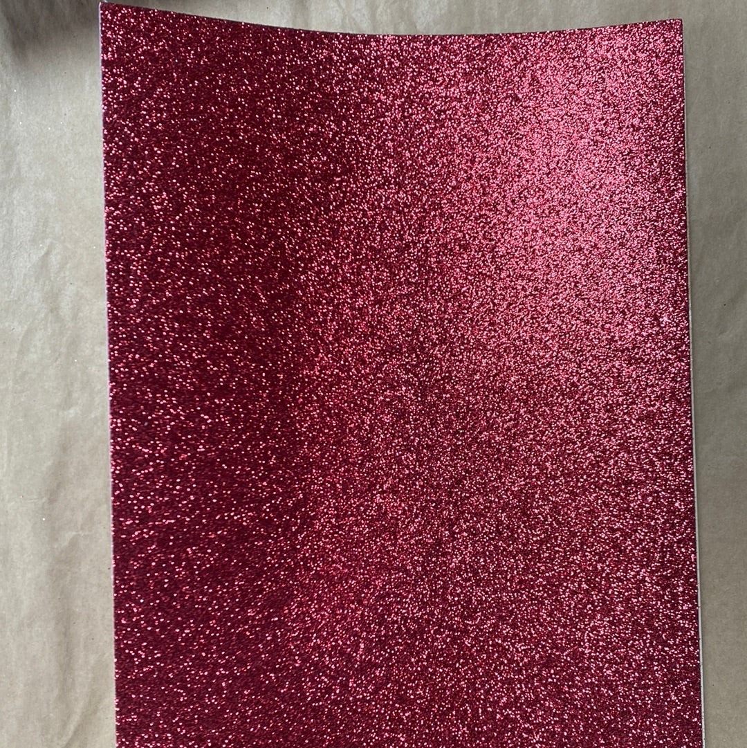 GOMA EVA GLITTER AUTO ADHESIVA 20x30cm ROJA