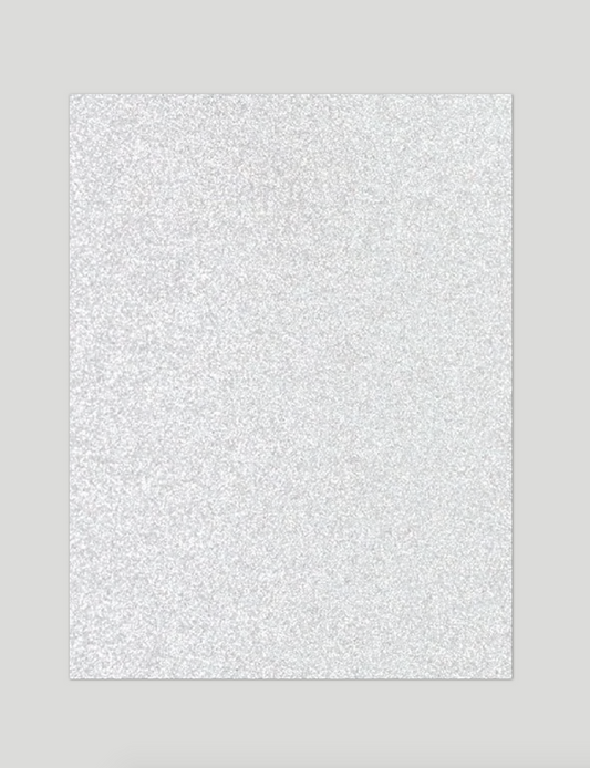 GOMA EVA GLITTER TAMAÑO 20x30cm COLOR WHITE