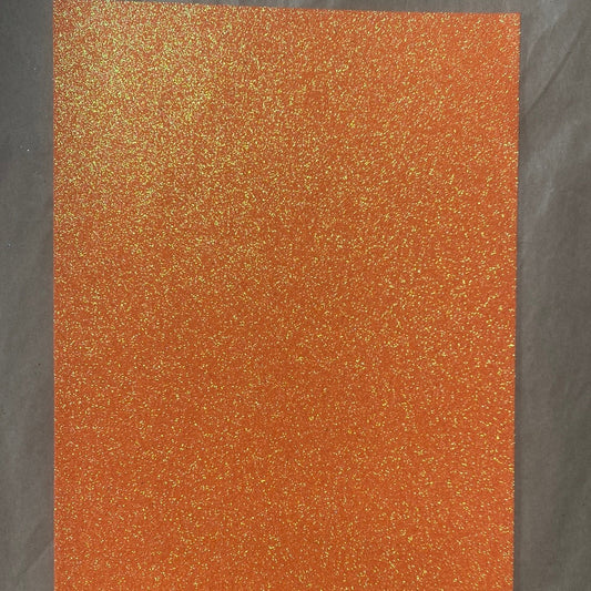 GOMA EVA GLITTER TAMAÑO 20x30cm NARANJA CLARO