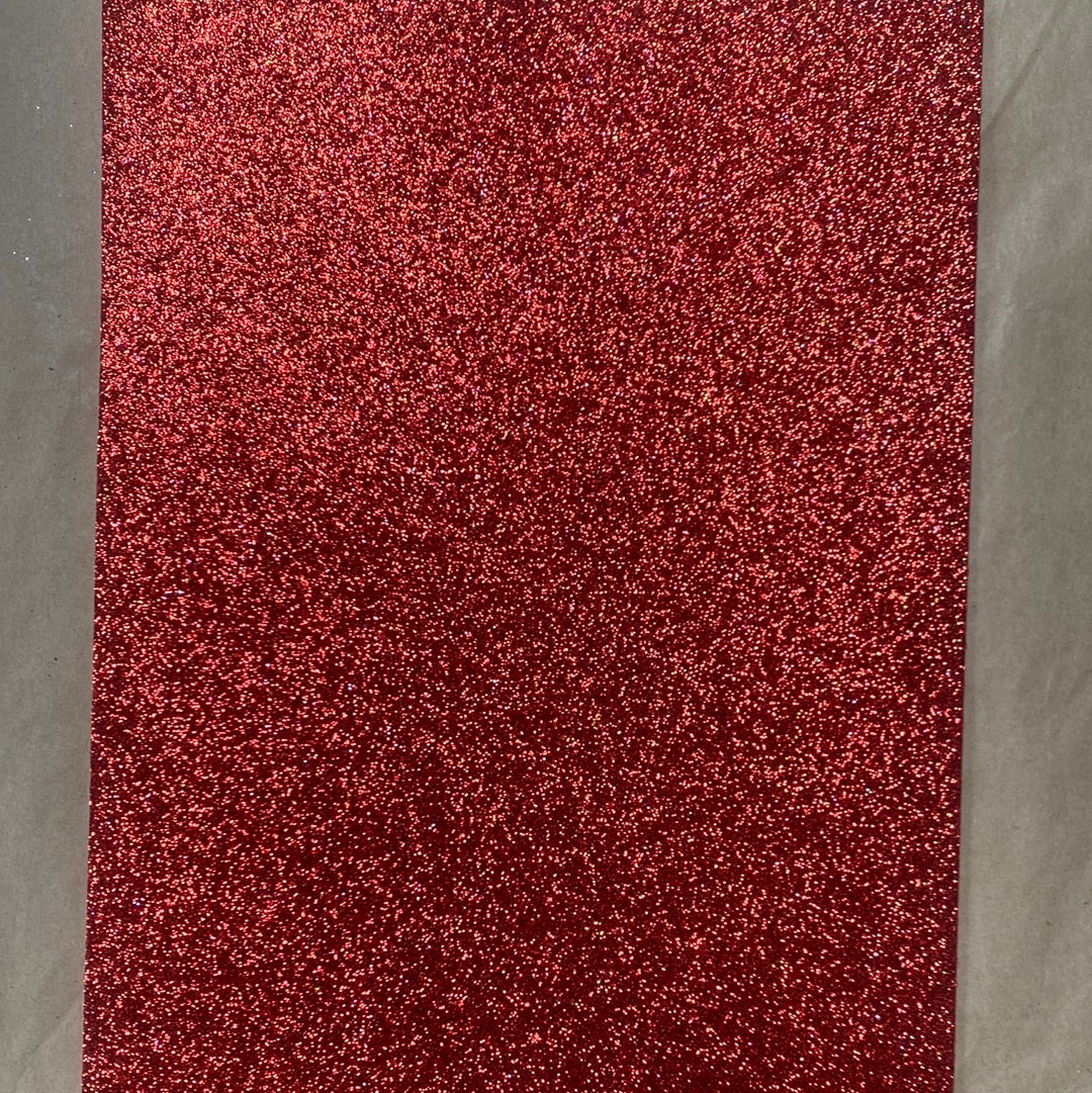 GOMA EVA GLITTER TAMAÑO 20x30cm RED ROJO