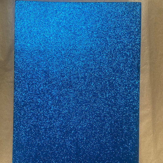 GOMA EVA GLITTER TAMAÑO 20x30cm COLOR BLUE