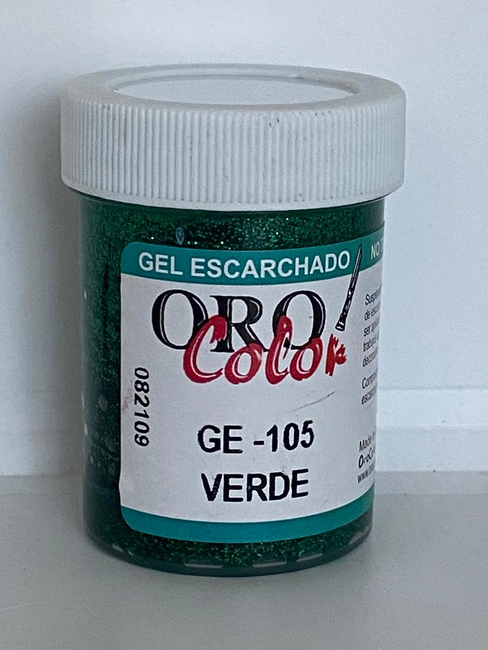 GEL ESCARCHADO ORO COLOR 60 ML GE 105 VERDE