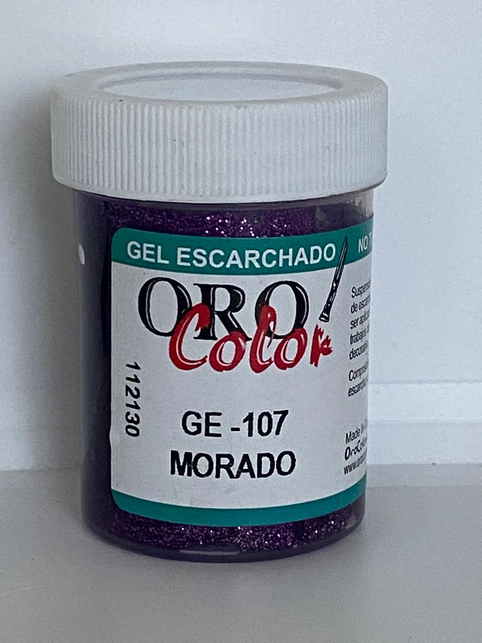 GEL ESCARCHADO ORO COLOR 60 ML GE 107 MORADO