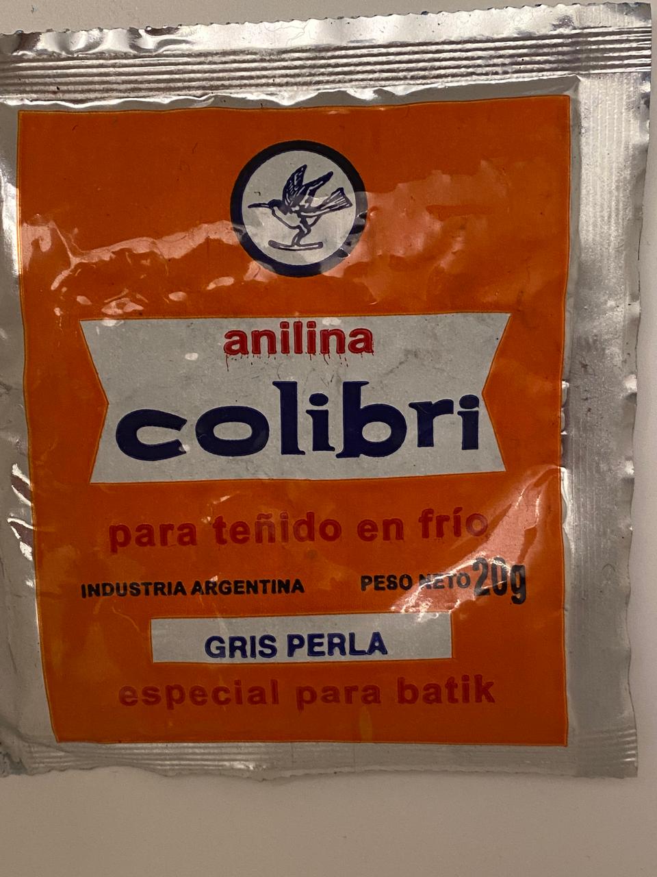 ANILINA TEÑIDO ROPA FRIO O CALOR  GRIS PERLA