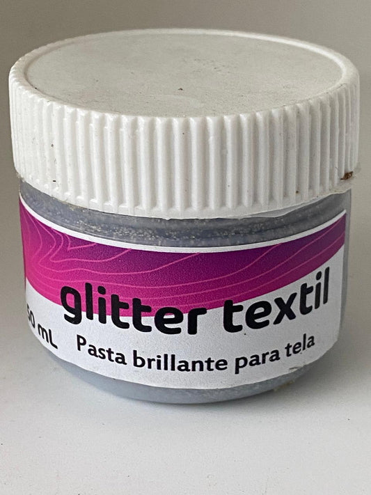 GLITTER TEXTIL RMC 50 ML PLATA