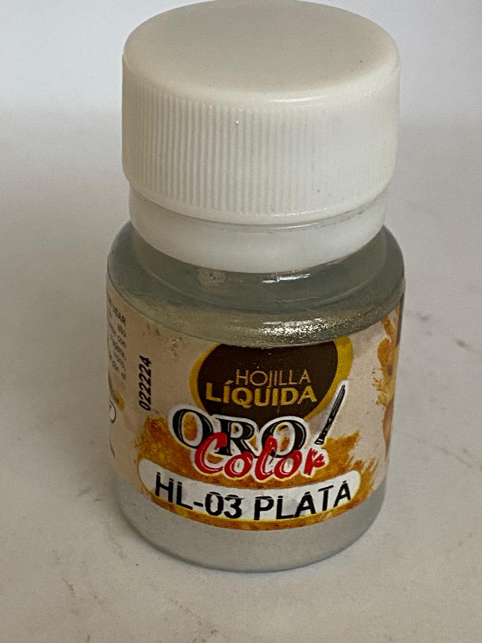 HOJILLA LIQUIDA ORO COLOR 30 ML PLATA HL03