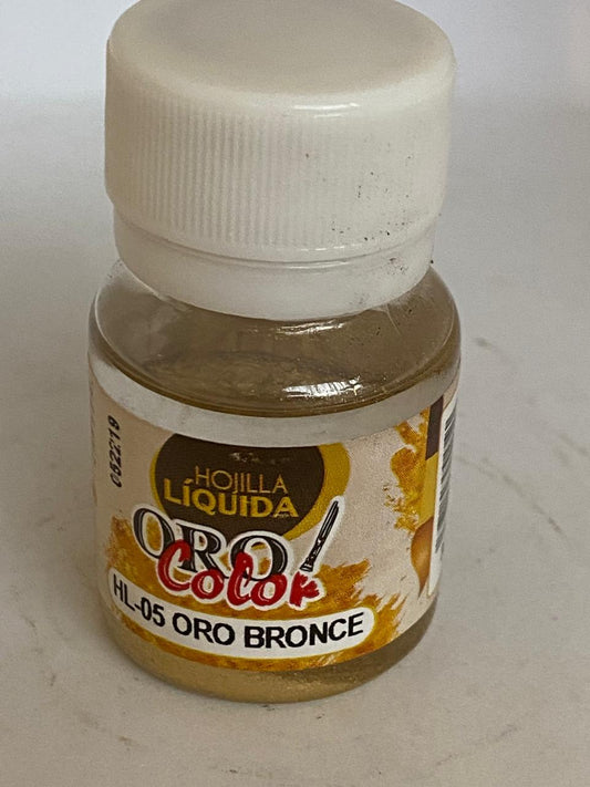 HOJILLA LIQUIDA ORO COLOR 30 ML ORO BRONCE HL 05