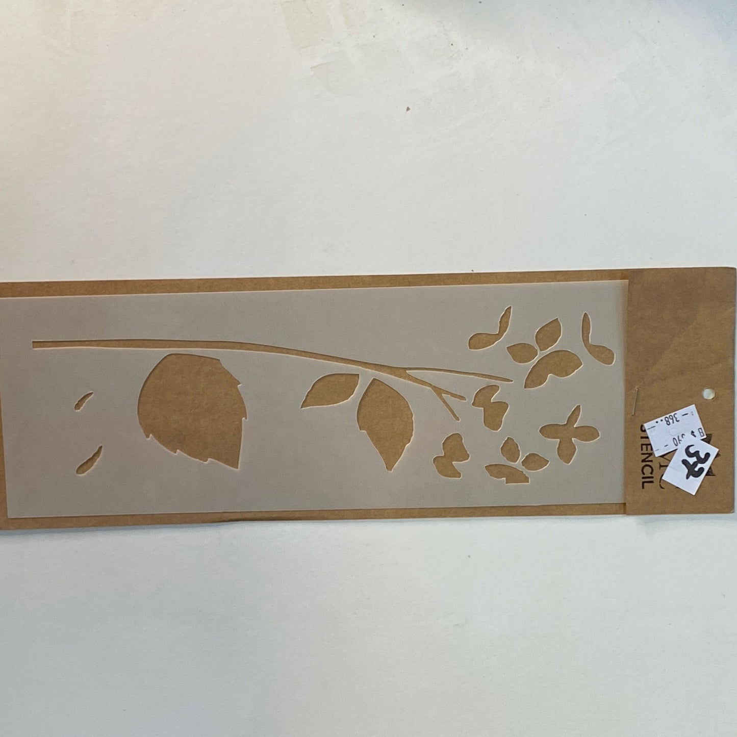 STENCIL 10X30 RAMA HOJAS MARIPOSA