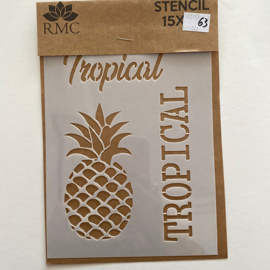 STENCIL 15X20 PIÑA TROPICAL