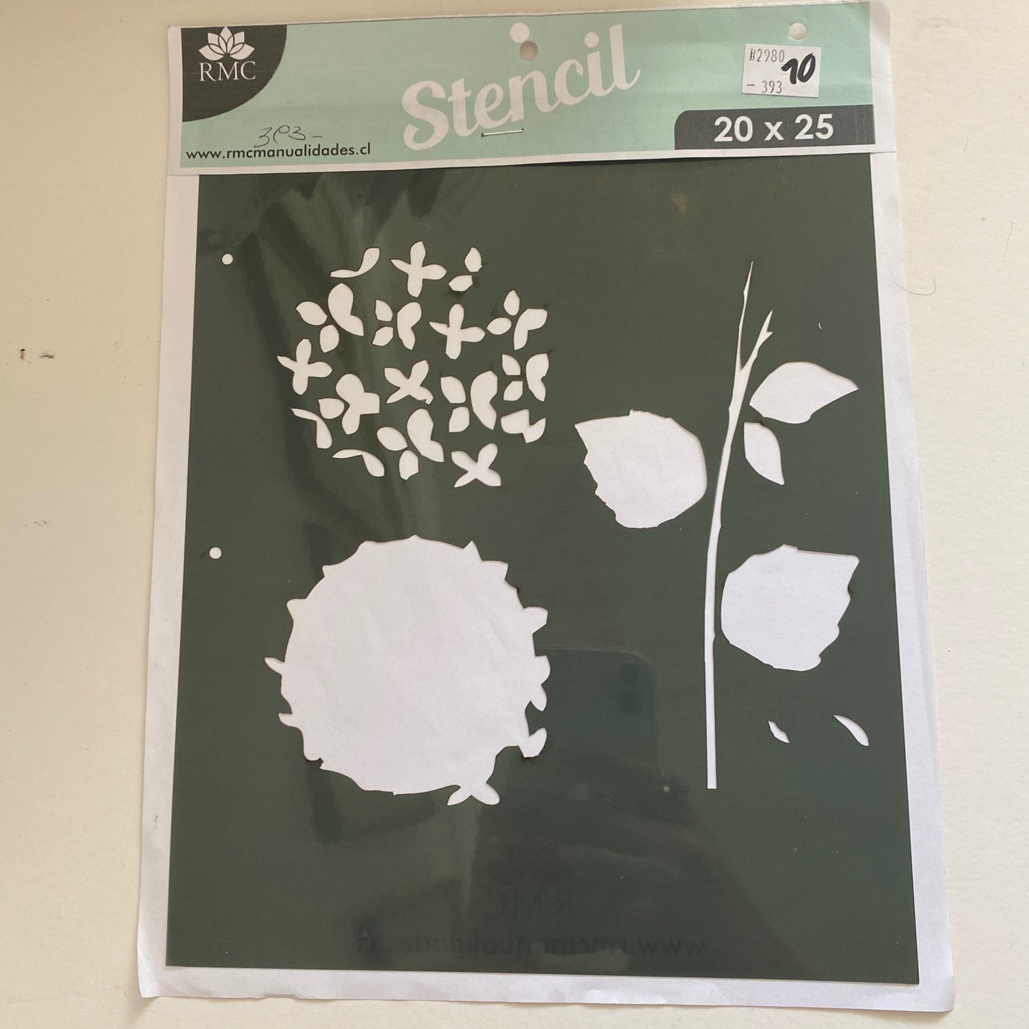 STENCIL 20X25 FLOR HORTENCIA