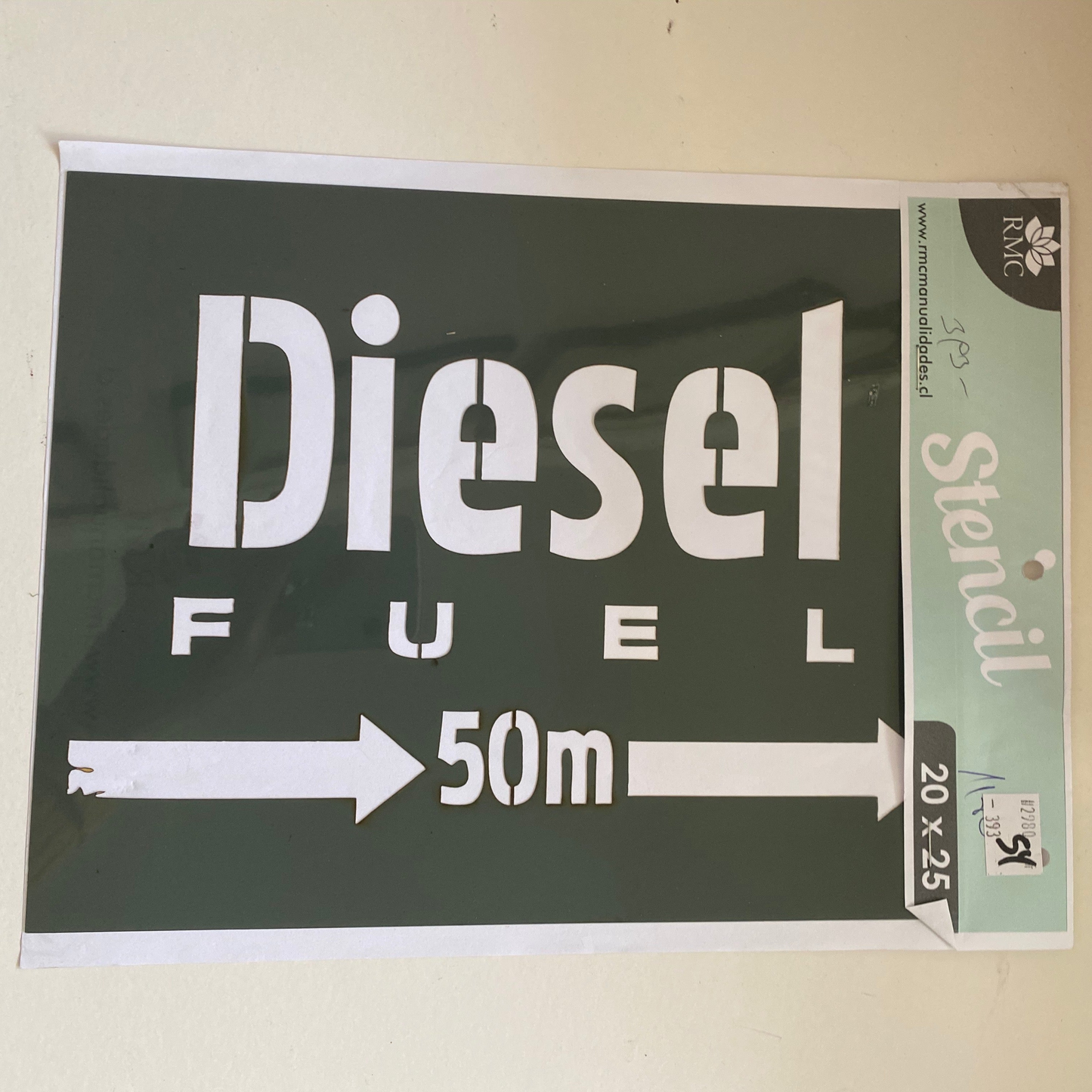 STENCIL 20X25 DIESEL FUEL