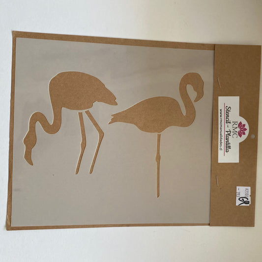 STENCIL 20X25 FLAMENCOS AVES