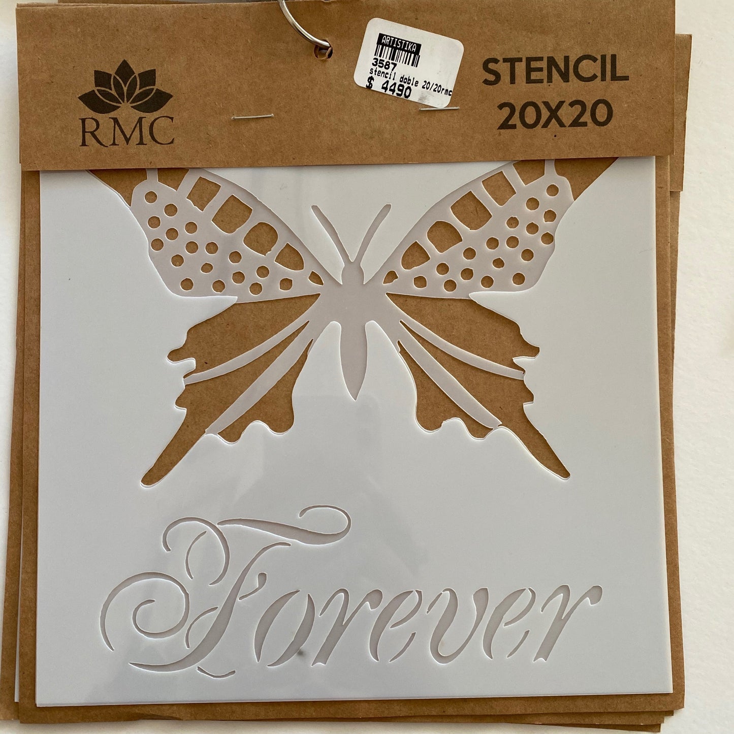 STENCIL 20X20 MARIPOSA DOBLE STENCIL