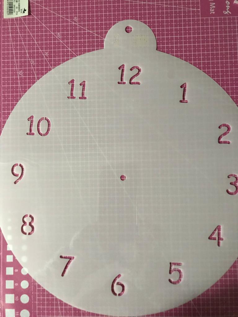 STENCIL 30 Centímetros  RELOJ ARGENTINO ARABIGO