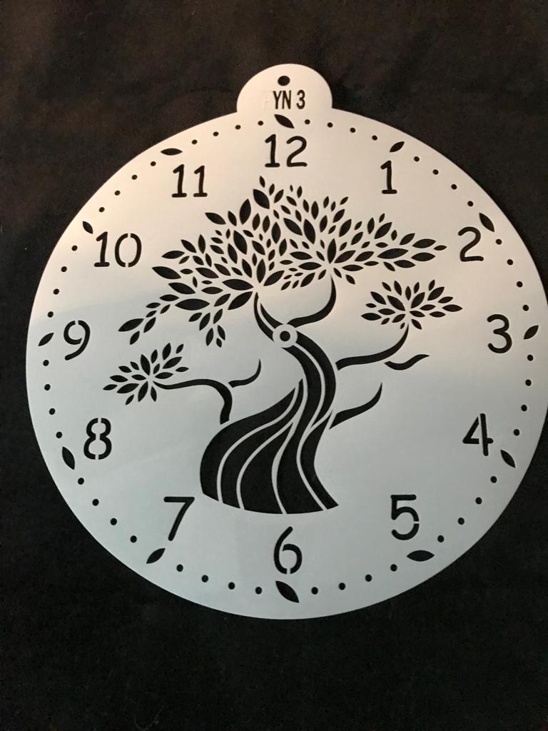 STENCIL 30 Centímetros  RELOJ ARGENTINO ARBOL