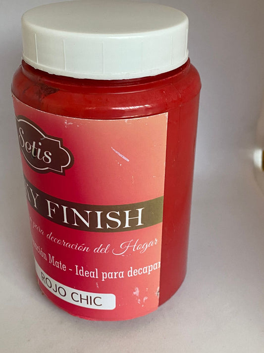 Chalky Finish Setis Mate Efecto TIZA 500 ML ROJO CHIC