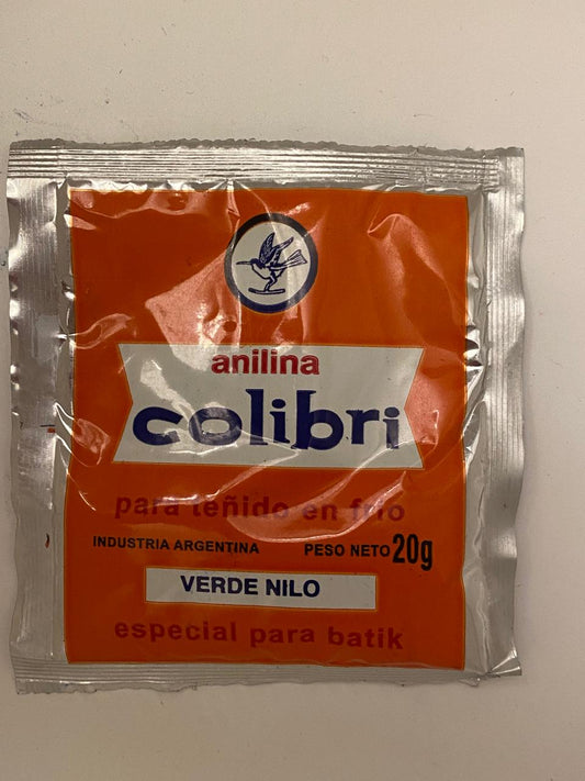 ANILINA TEÑIDO ROPA FRIO O CALOR  VERDE NILO