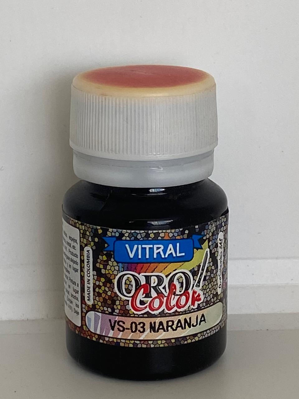 PINTURA VITRAL ORO COLOR 30 ML VS03 NARANJA