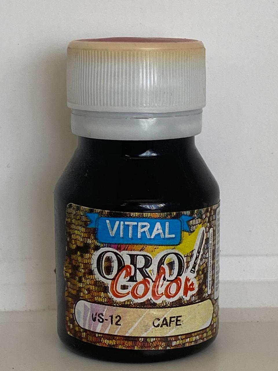 PINTURA VITRAL ORO COLOR 30 ML VS12 CAFE